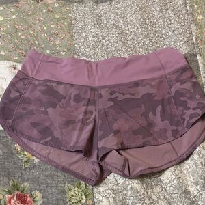 lululemon athletica Mauve Purple Camo Athletic Shorts